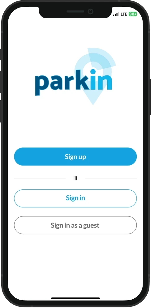 App login screen